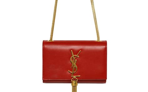 black and red ysl bag|red YSL Bag with tassel.